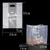 Dziękuję Plastikowa torba prezentowa Chlebowa torba na zakupy Torba z uchwytem Party Wedding Plastikowe Cukierki Cukierki WB2177