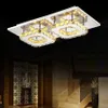 ファッションクリスタルシャンデリア現代LEDの天井ライトアメリカ倉庫配達24Wスクエアランプ明るい
