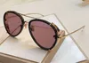 Luxury-Linda Farrow LF731 Pilot Solglasögon Gulddesigner Sun Glasses UV400 Lens Top Quality New With Box KH47