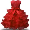 Ball Hown Flower Girl Drange Lovely Burgundy Red White Olde Mint Слоновая кость с кружевным луком пачка бальные платья в запасе дешевые с 6 м до возраста 3014