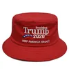 Trump 2020 Hat Broderad Bucket Cap Förvara Amerika Great Hat Trump Cap Republikan President Trump Stingy Brim hattar CCA11758-A 30PCS