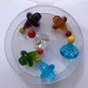 Färgad glaskaktus UFO CARB CAP DOME FÖR GLASSBONGS Vattenrör dabbar oljeriggar Termiska P Quartz Banger Nails