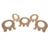 Beech Wooden Fat elephant Teether Animal Shaped Baby Teethers Infants Teething Toys Baby Accessories For Baby Necklace Making