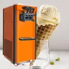 Machine à yaourt glacé d'occasion commerciale, nouveau style italien, 3 saveurs, machine à crème glacée molle en vente