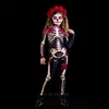 Skeleton Rose Mulheres Sexy Halloween Devil Ghost Jumpsuit Party Carnival Performance Fantasia assustadora Crianças meninas do dia do Dead4454951