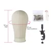 Mannequin Head Canvas Cork Pin Model For Hat Wig Stereotype Display Stand With Fixed Bracket And Needle5563832
