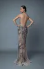 Berta 2020 Prom Dresses Jewel Lace Aplikacje Cekiny Zroszony Syrenka Suknie Wieczorowe Custom Made Sweep Pociąg Sukienka Specjalna okazja