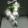 Smoking Pipes Aeecssories Glass Hookahs Bongs Ultra quiet double sand core filtered glass water pipe