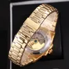 Herren Uhr Automatische Bewegung Gleitleuchten Second Hand Saphirglas Silber und Gold Armbanduhr Delivery267z