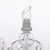 21cm Rökning Glas Vatten Bongs med matchande 14.4mm Slumpmässiga glasskålar Svart oljeplattor Klar glas Vattenrör