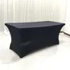 Stretch Table Cover Desk Tyg Stretching Lycra för vanliga vikbord Svart mer hållbar klassisk sytrum 9 färger blandad