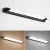 Modern Long LED Wall Sconce Iron Acrylic Mirror Lamp Hotel Restaurant Bathroom Cloakroom Dressing Room Black White Minimalist Light