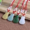 Hot koop guanyin hanger imitatie groen jade boeddha ketting glazen ornament djn587 mix order pendel kettingen sieraden