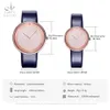Shengke Merk Quartz Paar Horloge Set Lederen Horloges Voor Liefhebbers Zwart Eenvoudige Vrouwen Quartz Horloge Mannen Horloge Gifts303R