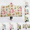 Merry Christmas Hooded Blankets Elk Sherpa Hooded Blanket Throw Blanket Kids Adults Winter Plush Cape Home Textiles