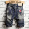 Unique Mens Ripped Denim Shorts Vintage Fashion Designer Washed Knee Length Jeans 2019 Scratched Hip Hop Short pants Trousers 7829211908