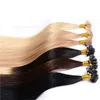 Topkwaliteit keratine u tip in hair extensions 1G Strand 300st 300 g lengte 16 '' - 22 '' Italiaanse lijm recht menselijk haar, gratis DHL