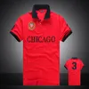 Högkvalitativ klassisk polo -skjortor män kort ärm t -skjorta varumärke London New York Chicago City Number Polo Shirt Men Dropship293f