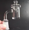 DHL 5 milímetros inferior prego Gavel Quartz Banger Com Vidro UFO Carb Caps 10 milímetros 14 milímetros 18 milímetros Flat Top Quartz prego para o vidro Dab Rigs