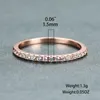 Anelli sottili per diamanti da laboratorio mini rotondo per donne 925 anello impilabile in oro rosa in argento sterling femmina di fidanzamento di gioielleria femminile18240875