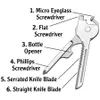 (6-в-1) для брелки для авто Кемпинга Hardware Utility ключа брелока для кемпинга Auto