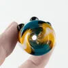 Gros 14mm et 18mm bol en verre mâle avec perruque Wag couleur narguilé pièce pour bangs eau bong plates-formes pétrolières