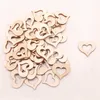 Blank Hollow Wooden Heart Embellishments Crafts Blank Wooden Heart Slices for Arts Craft DIY Wedding Party Decor