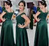Потрясающие изумрудно-зеленые платья для матери невесты с прозрачным вырезом и кружевными аппликациями из бисера Вечернее платье для мамы жениха на свадьбу для гостей 2020 P217t
