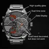 Top Brands Exquisite Men's Fashion Business Watch Stainless Steel Sport Analog Quartz Mens Wristwatch saat reloj xfcs