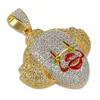 18K goud en wit vergulde CZ CZ CUBLIC ZIRCON COSPLAY klassieke clown hanger ketting ketting hiphop sieraden voor mannen en vrouwen groothandel