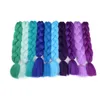 24 Inch Jumbo Braiding Hair 5pcs Kanekalon Hair Nature Pure Color High Temperature Synthetic Braiding Hair