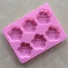 Cat Paw Print Bakeware Stampo in silicone Orso Cioccolato Zampa Stampo Biscotto Caramelle Sapone Resina Cera Stampo Strumenti per decorare torte fai da te lin4887