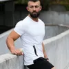 T-shirt casual di nuova tendenza palestra Nero bianco Verde militare T-shirt da uomo traspirante Manica corta Abbigliamento da uomo di alta qualità con M-XXL