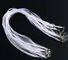 100pcs/lot 18" DIY Jewelry Making Organza Ribbon Necklace Strap Cords Colorful Voile String Lobster Clasp Cord Chain