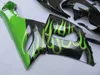 Juego completo de carenados para Kawasaki 2005 2006 ZX6R Ninja ZX 636 ZX 6R 05 06 ZX-6R, kits de carenado de motocicleta con llamas verdes, carrocería TV18