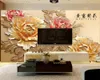 Beibehang Пользовательские Фото обои Relief Большой цветок Обои Гостиная Спальня ТВ фон обои Главная Декоративные Mural