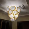 Modern Lambalar Altın Kolye Işıkları Led 36 inç İtalya Murano Cam Avize Aydınlatma Yemek Masası/Restoran/Kulüp/Ev Dekoru