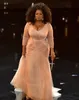 Oprah Winfrey Suknie Wieczorowe 2019 V Neck Szyfon Czerwony Carpet Celebrity Wakacje Kobiety Noszą formalne Party Prom Suknie Custom Made Plus Size