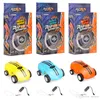 Mini filatore per auto con luce laser ad alta velocità Giri a 360° Divertenti luci fantastiche Ricarica USB Giocattoli per bambini Rotazione a 360° 2 marce