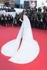 runway fashion Embroidered evening dresses white cape style long sleeves evening gowns sweep train prom party dress custom made6693088