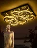 Modern rektangel Crystal taklampor ljuskronor Creative LED Moon Light Rostfritt stål Fixture Villas Living Room Foryer Hotel Restaurang Light Lampor