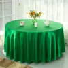 140cmx140cm Hotel Tablecloth Solid Round Satin Table Cloth For Christmas Wedding Party Hotel Restaurant Banquet Decor from Nantong Jiangsu