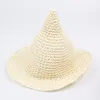 Girls Straw Hat Children Sun Hat Spring Baby Beach Caps Hand-woven Witch Spiky Hat 9 Colors