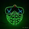 Vacances de haute qualité LED Rave Masques Glowing Party EL Masque Halloween Cosplay-Props Montre Chiens Masque Cadeau Pour Hommes T200509