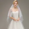 Stock Biały Ivory Wedding Bikini Veil Dwie warstwy Tanie Welony ślubne z grzebieniem Akcesoria Bridal Darmowa Wysyłka CPA1443