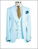 Zwarte bruidegom smoking piek revers groomsmen heren trouwjurk uitstekende man jas blazer 3 stuk pak op maat gemaakt (jas + broek + vest + stropdas) 681