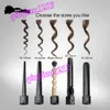 5 i 1 keramiska hår curling irons set profession salong curler utbytbar fat lockigt vågigt curling wand styling verktyg för hemresor