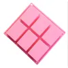 silicone soap molds 6 Cavity Hole Rectangle DIY Baking Mold Tray Handmade Cake Biscuit Candy Chocolate Moulds Nonstick baking7612233