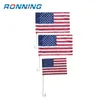 30X45cm American USA Car Flags, with 43cm Plastic Poles, National 100D polyester with 80% Bleed, one Layer, Free Shipping