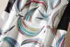 طباعة هندسية المرأة غمد اللباس أكمام فساتين عادية 07K1910